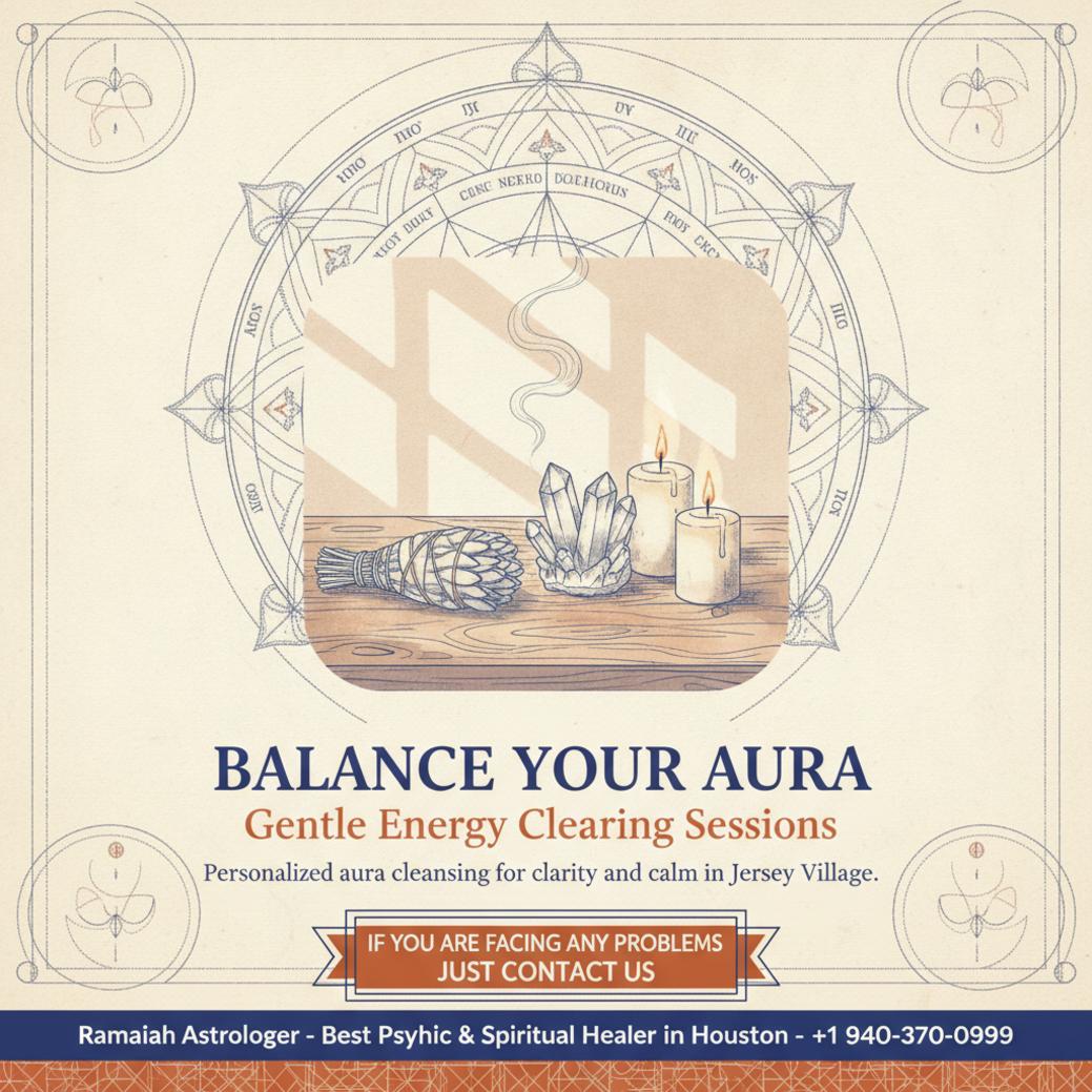 calm serene scene with sage and crystals for aura cleansing in Jersey Village