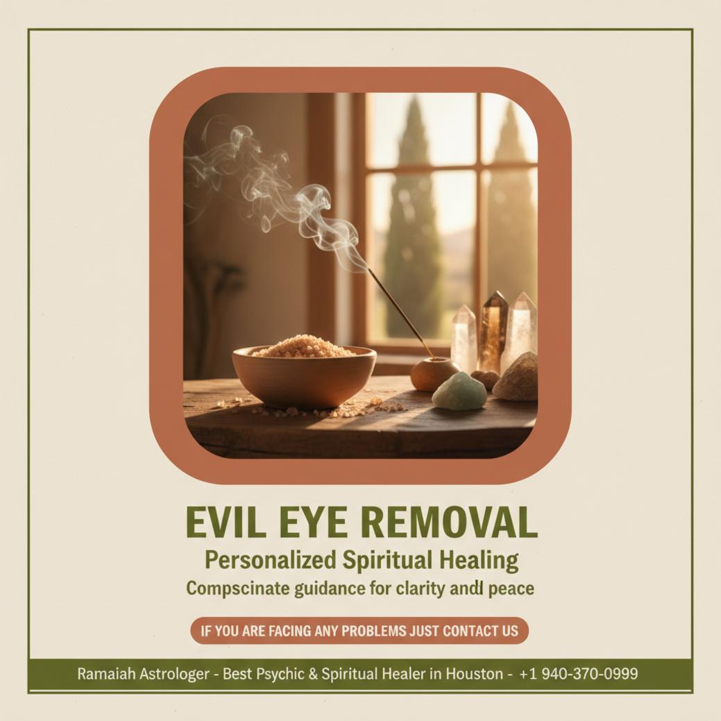 peaceful spiritual healing setup for evil eye removal Cypress Texas