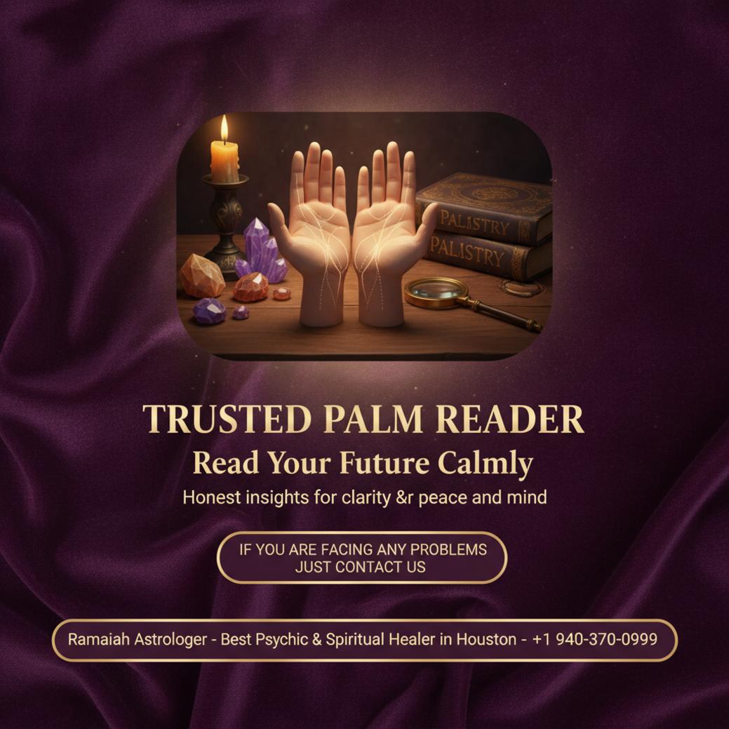Palmistry tools on wooden table for palm reader Houston session
