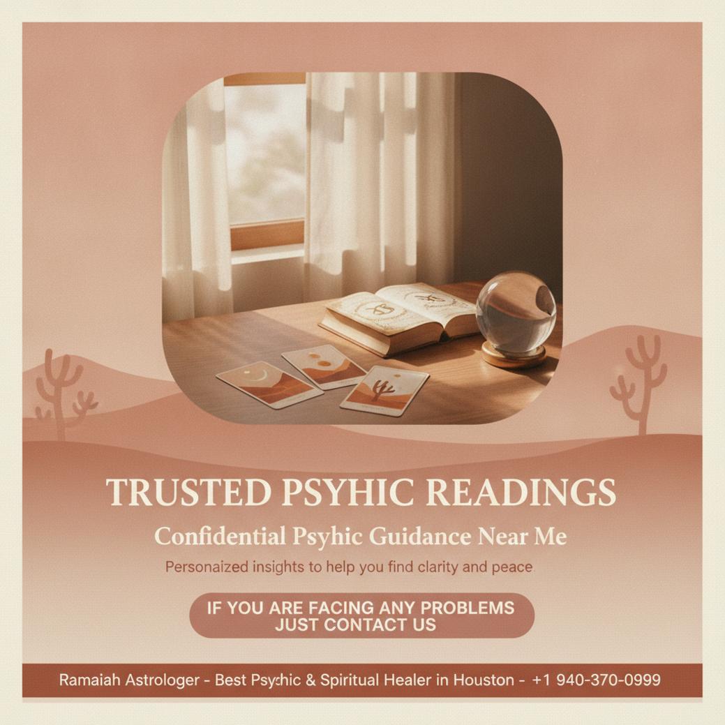 5 Signs It’s Time to See a Psychic Near Me in Cypress, TX Calm psychic reading setup with tarot cards and crystals in Cypress, TX