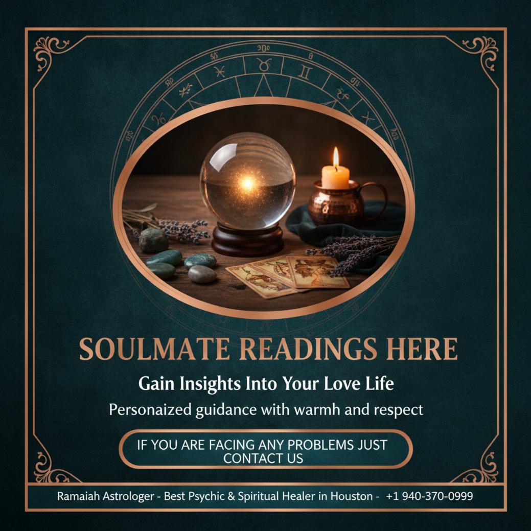 Soulmate reading tools with crystal ball and tarot cards in Jersey Village, TX
