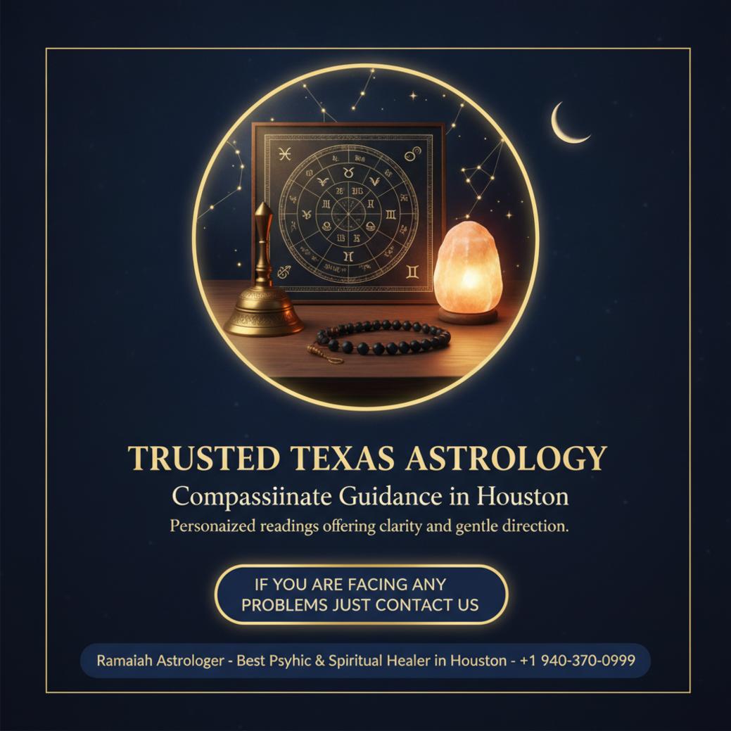 Calm spiritual setup with kundli chart and salt lamp for best astrologer Houston