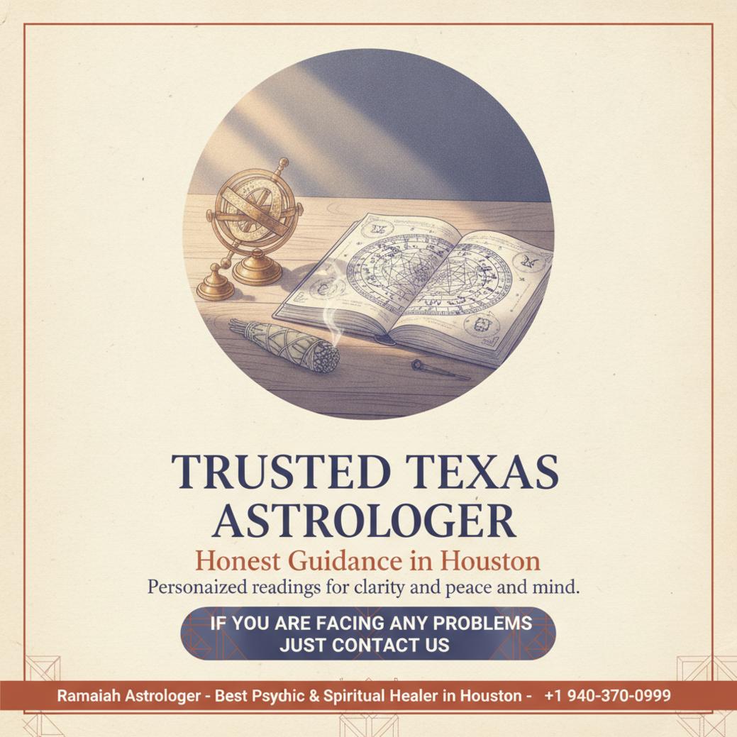 Best astrologer in Texas office with Vedic astrology charts Houston scene