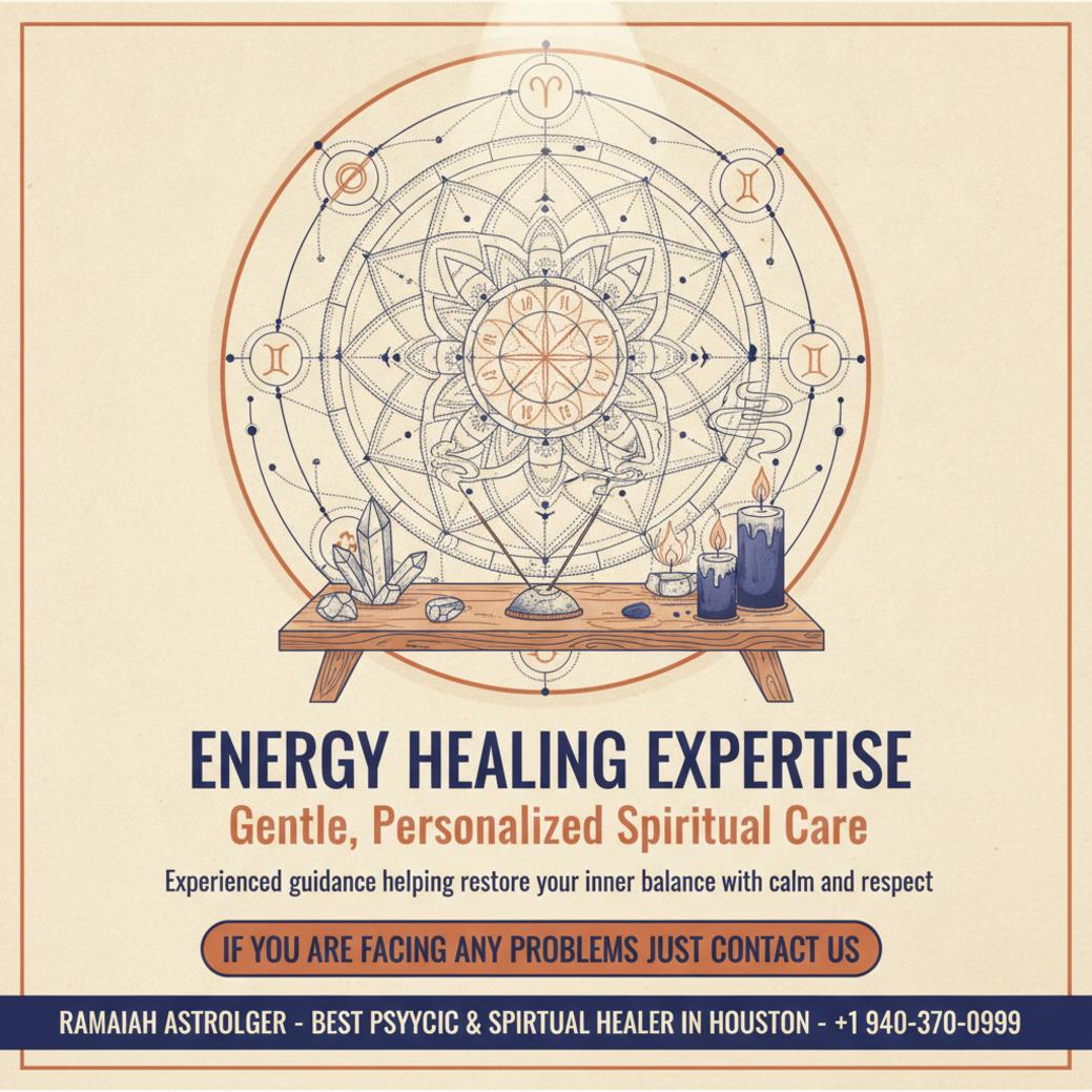 Tranquil room with crystals and candles for energy healing in Pasadena