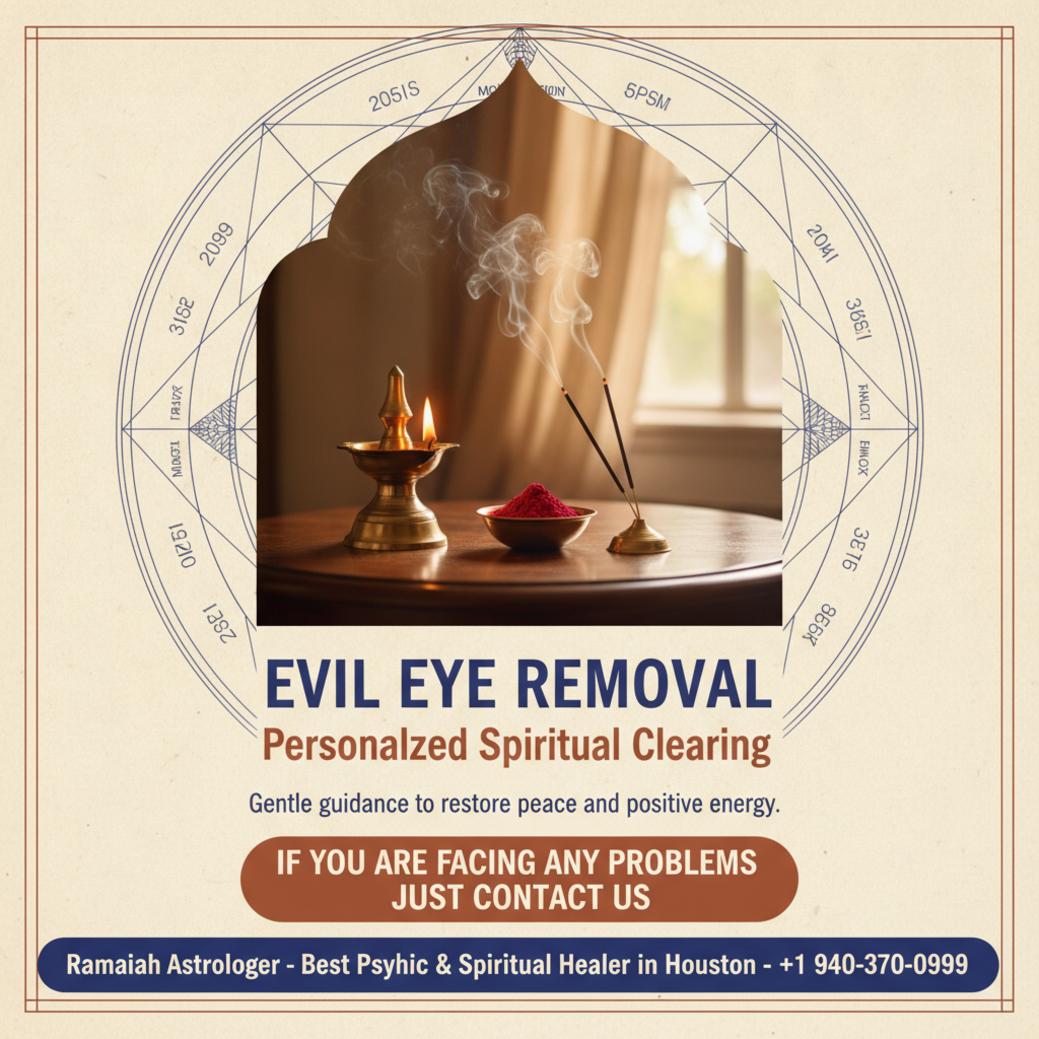 Softly lit altar with spiritual items for evil eye removal in Houston