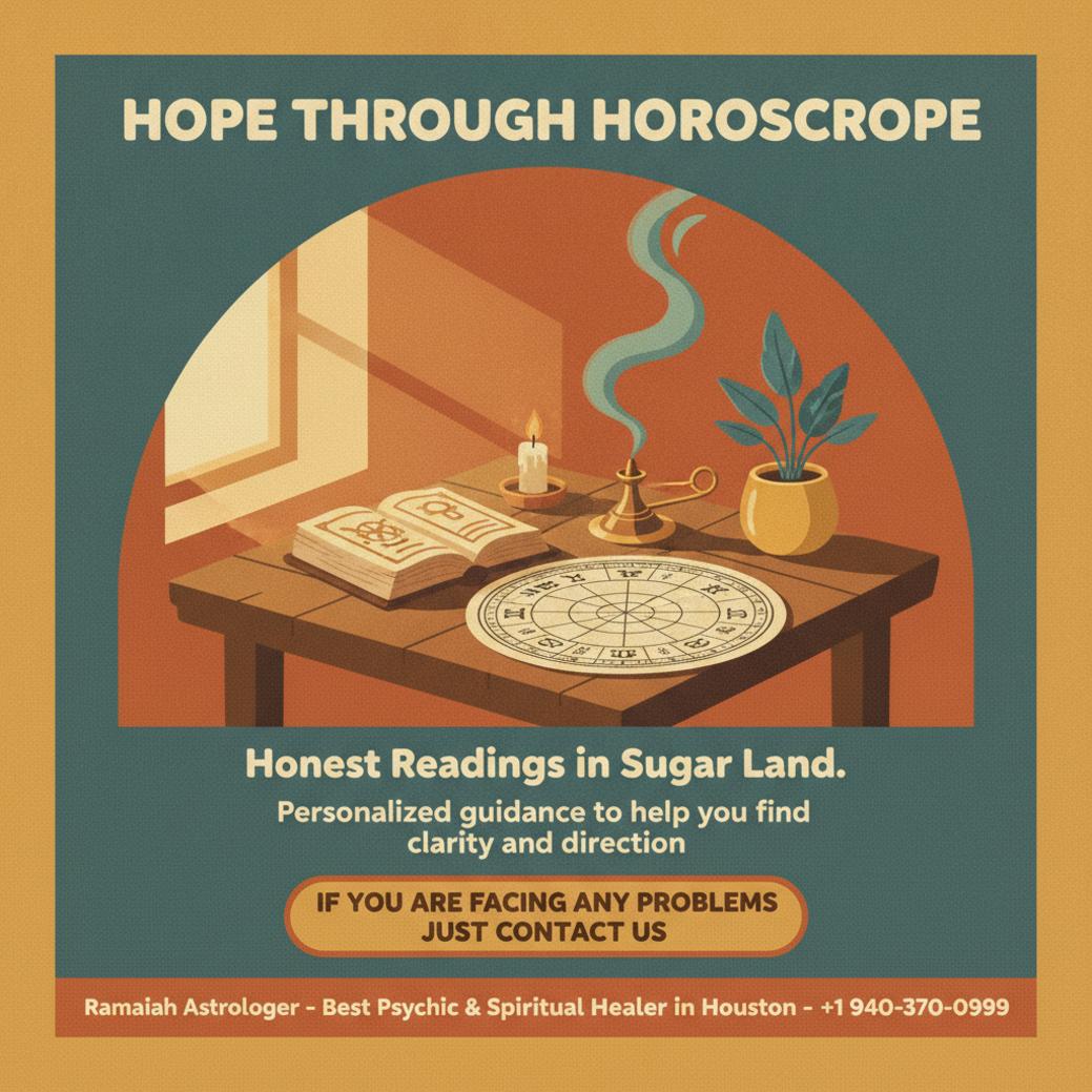 Horoscope reading setup with astrological chart in Sugar Land, TX