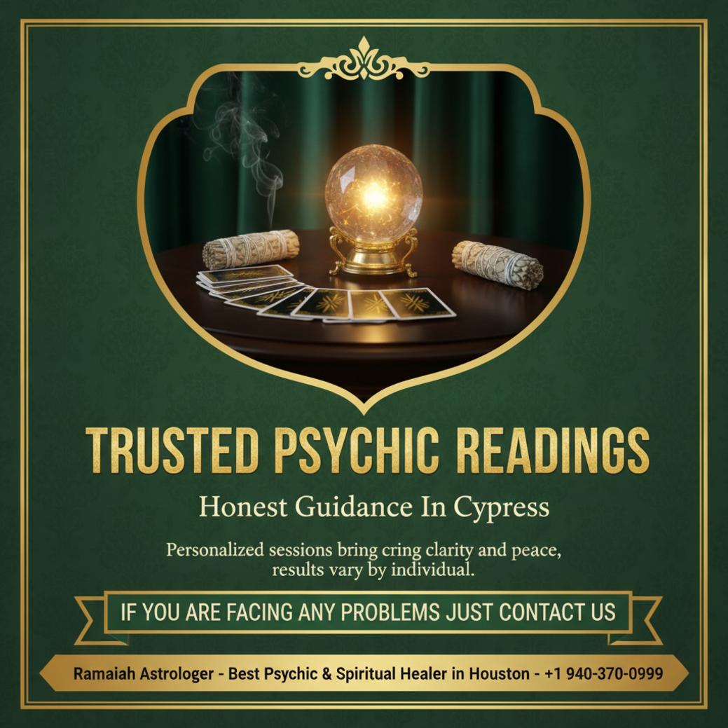 Calm psychic reading near me session in Cypress, TX room light