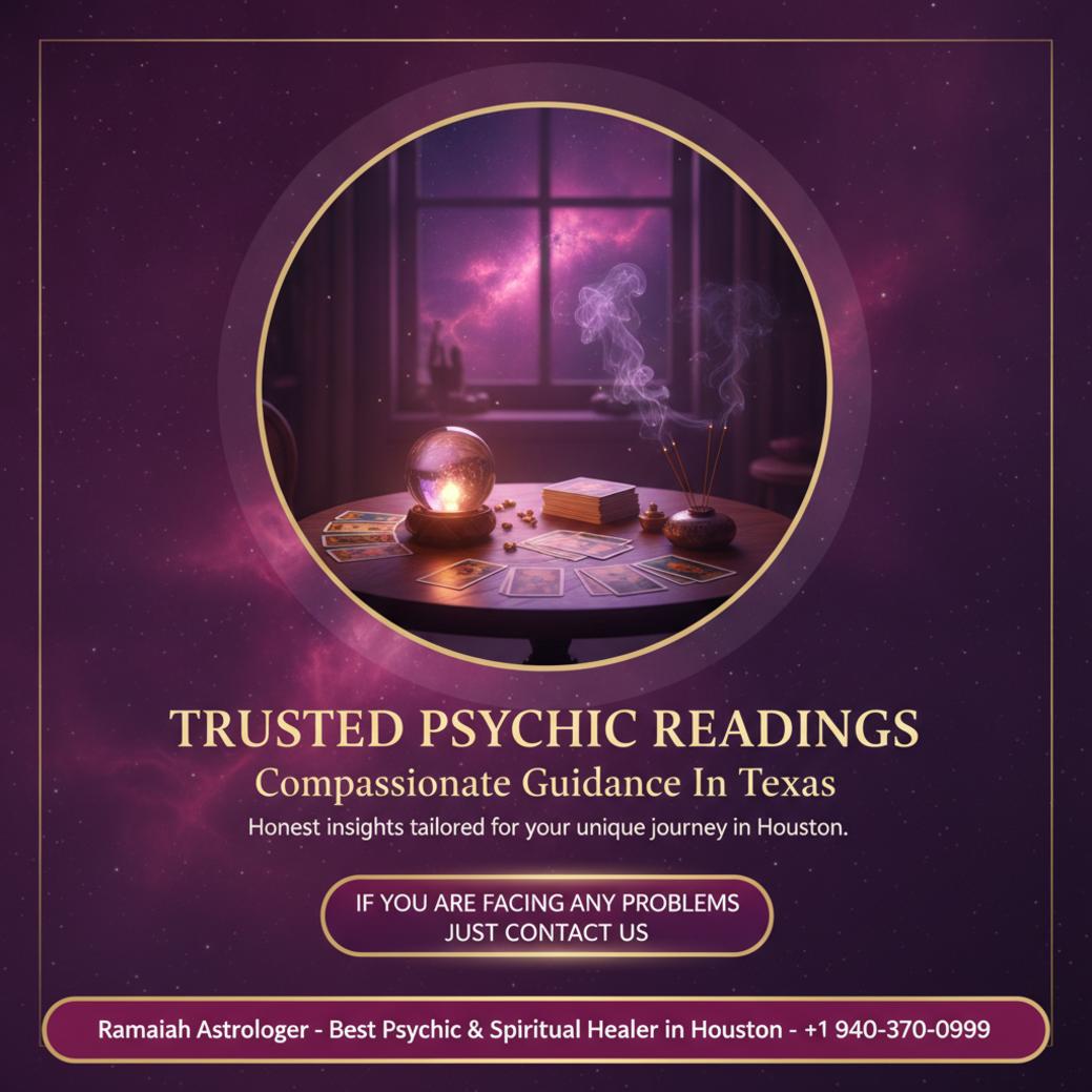 How a Psychic in Texas Can Bring Clarity to Your Life Peaceful psychic reading setup with tarot and crystal ball in Houston Texas