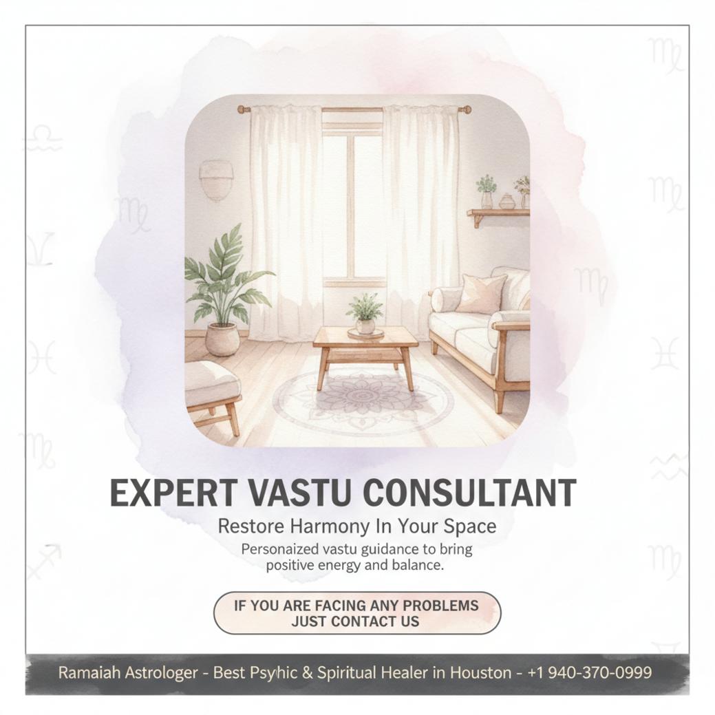 tranquil room showing vastu shastra consultant principles Pasadena TX