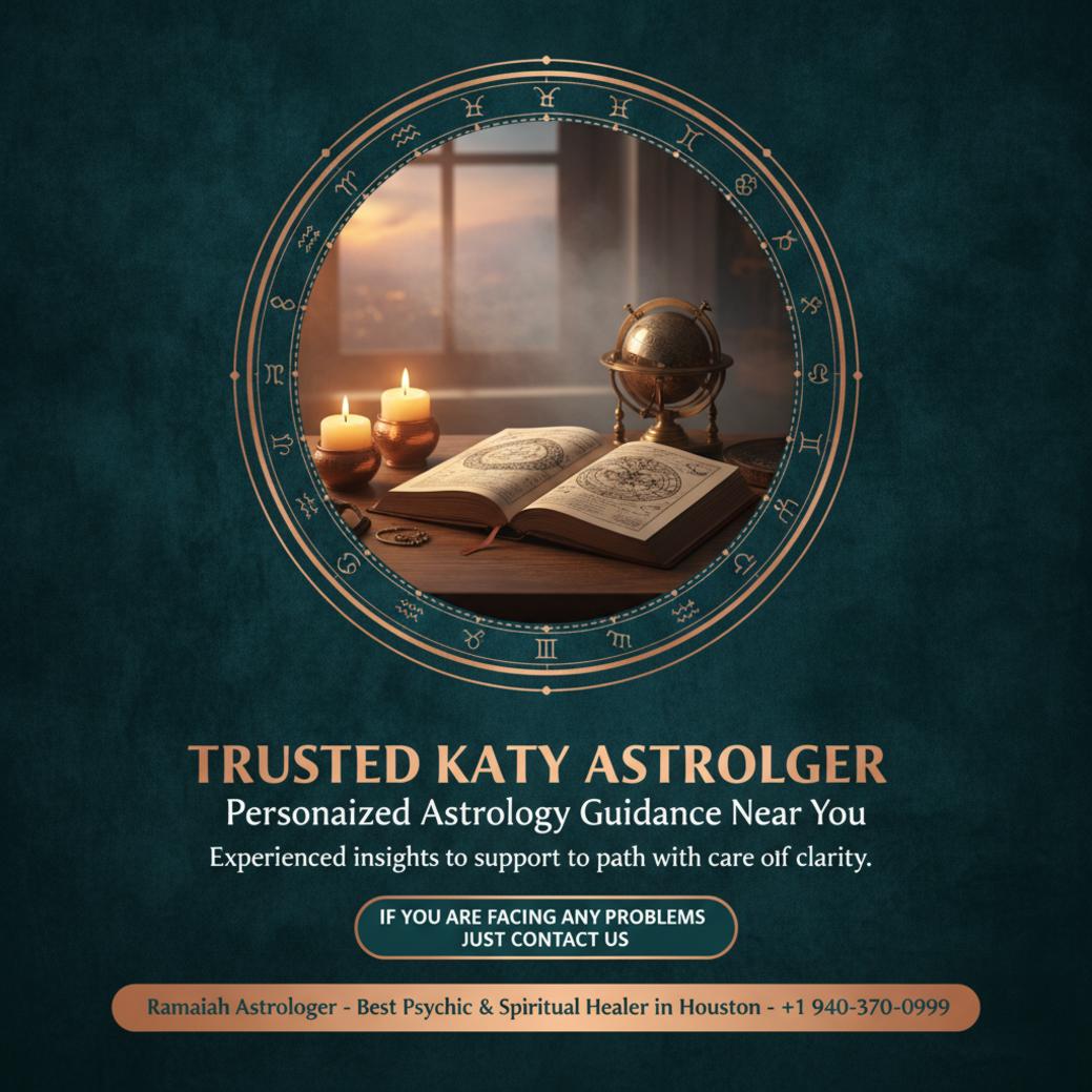 Astrology birth chart with candles and books in Katy TX calm setting