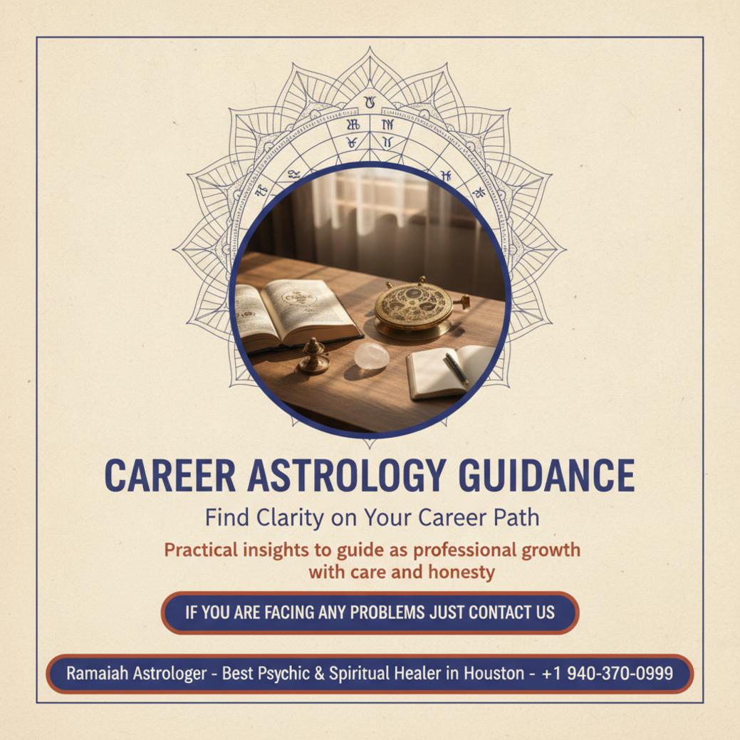 Career astrology guidance tools on a wooden desk San Antonio setting