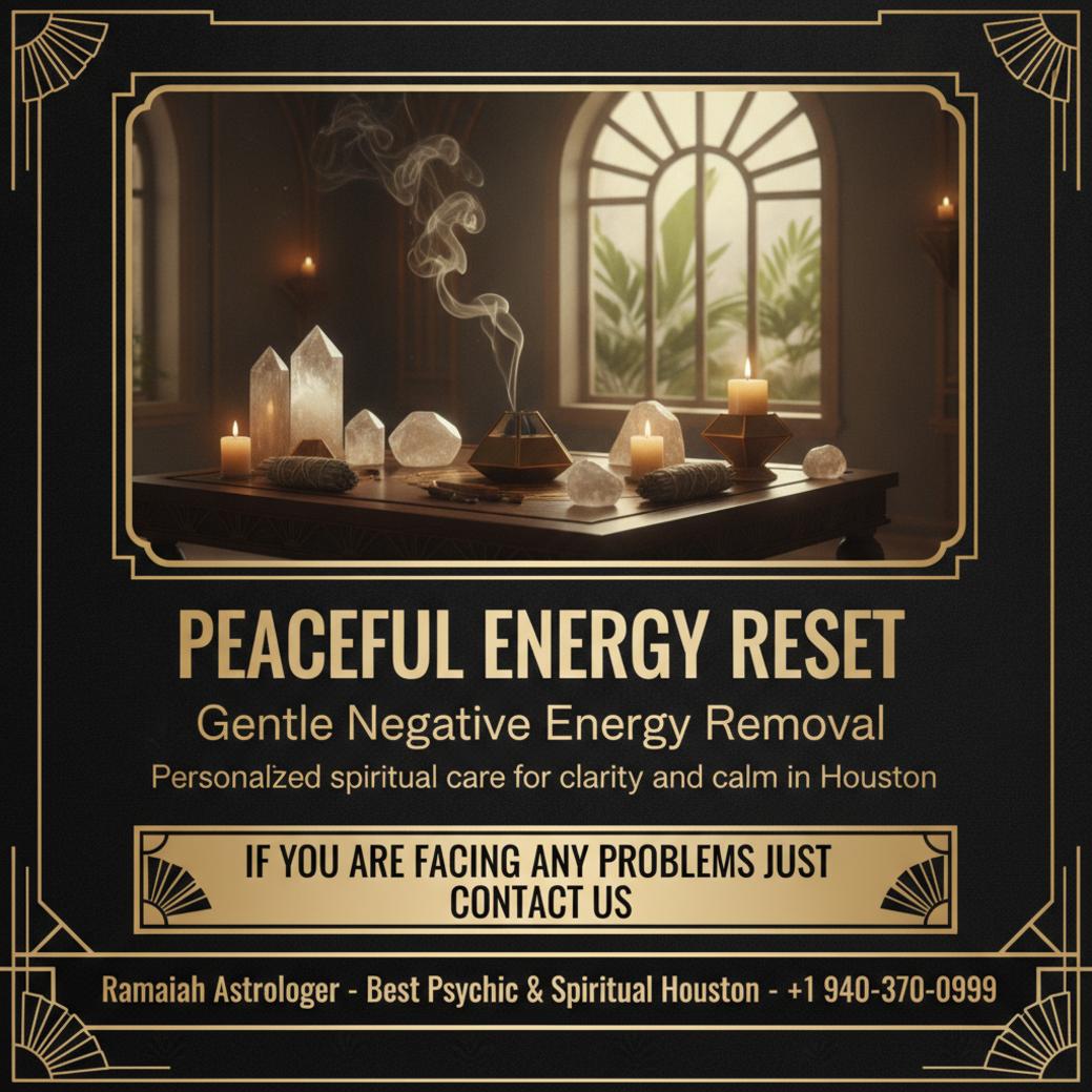 Negative energy removal tools and peaceful setup in Houston, TX spa room